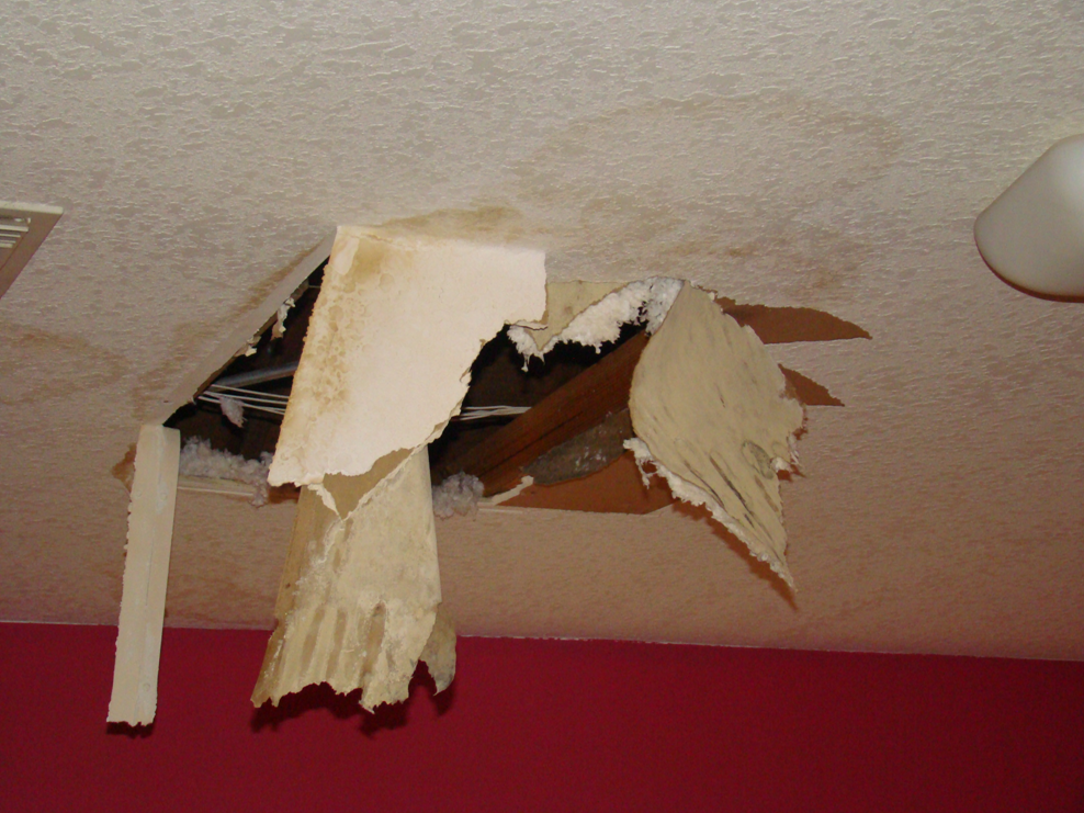 Water Damage Caused a Ceiling Cave-in!